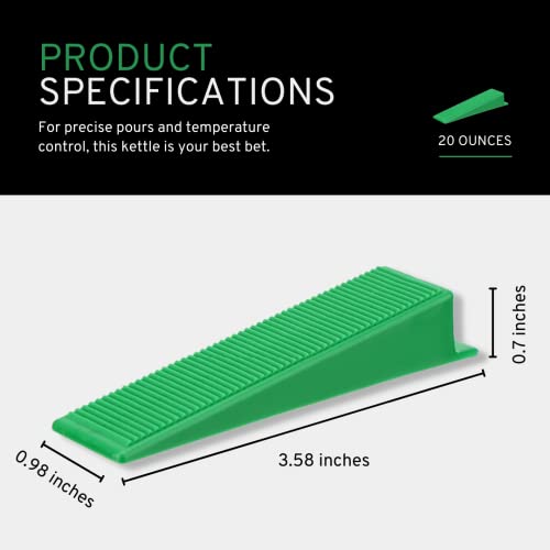300 Tile Leveling Wedges for Tile Spacer Leveling System – Durable Plastic Wedges for Precise Tile Installation and Lippage Prevention - color: 300 Wedges