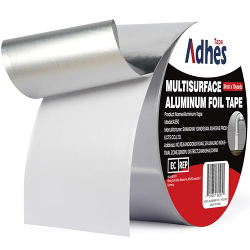 ADHES Heavy Duty Aluminum Foil Tape 3 Inch x 210 Feet(70 Yards) - size: 3in x 70yd