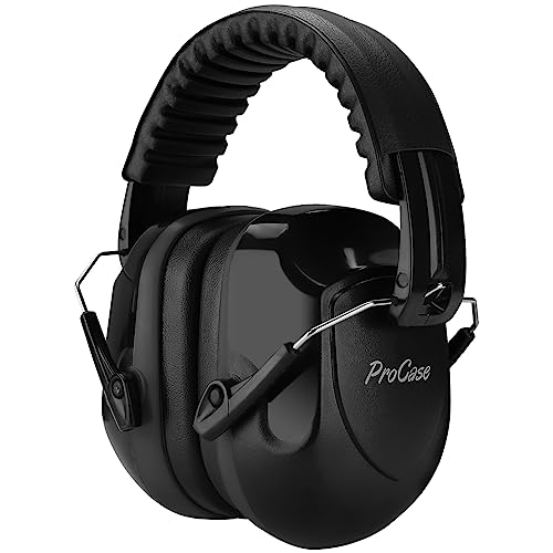 ProCase Hearing Protection Ear Muffs SNR 33dB, Noise Cancelling Headphones - color: 1 - 1 Black