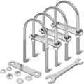 4 Sets M10 U Bolts 3 Inch Wide, 3/8" x 3"W x 6" L - size: M10 x 78mm x 162mm