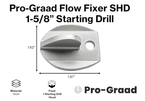 FlowFixer SHD Spear Head Drain Cutter 1-5/8" Starting Drill for 3"-4" Pipes - style: 1-5/8" Starting Drill