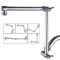 BRIGHT SHOWERS Brass Shower Arm Extender for Rain and Handheld Shower Head, 14 Inch Universal Shower Head Extension Arm, Adjustable Height & Angle, Chrome - color: Chrome, style: 14 Inch