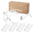 Clear Safety Glasses for Men Bulk of 24, Crystal Safety Goggles, Scratch Impact Resistant Meets ANSI Z87.1 Standard, Protective Eyewear Polycarbonate for Construction, Shooting, Lab Work - color: 24pk-clear