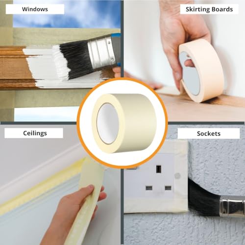 GTSE - Masking Tape 3 inch x 55 Yards (164 ft) 1 Roll - size: 3" x 55 yds