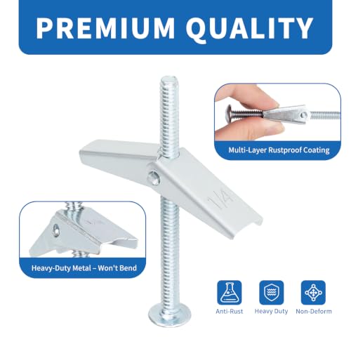 30 Sets 3 Sizes Hollow Wall Anchors for Drywall Ceiling - size: 3 Size 30 Sets