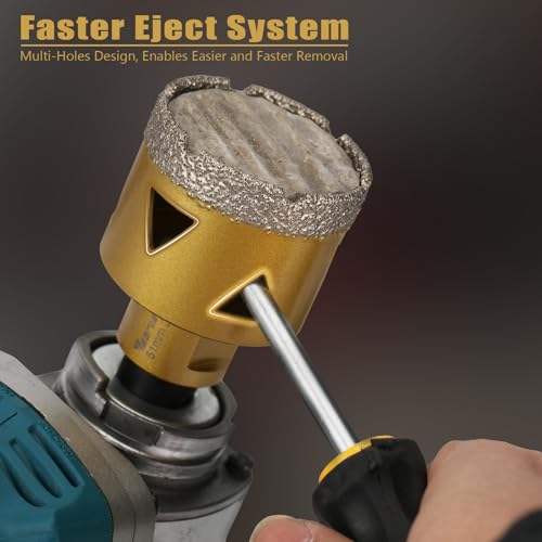 1/4''-4'' 17PCS Diamond Hole Saw Kit for Tile, 5/8"-11 Thread