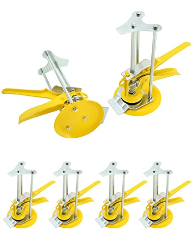 QWORK Tile Locator, Tile Leveling System, 6 Pack Wall Tile Height Regulator Locator, Adjustable Height 1-10cm, Labor Saving Arm, Heighter Leveler lift, for Building Walls Floor Doors and Cabinet