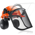 NoCry 6-in-1 Industrial Chainsaw Helmet with Face Shield and Ear Muffs — Mesh & Clear Plastic Visors Included — ANSI Z89.1 Certified — Adjustable Headgear — Ideal for Forestry and Arborist Work - style: Original