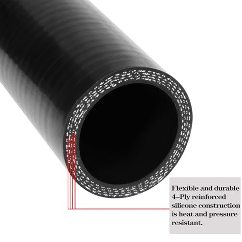 ID 1.5 inch 45 Degree Silicone Elbow Coupler Hose 4" Leg Length - color: Black 45, size: ID: 1.5" (38mm)