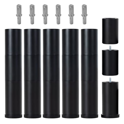12 Inch Bed Legs Replacement for Adjustable Bed Base Frame Set of 6 - size: Set of 6