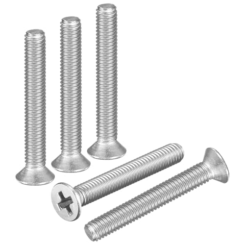 DTGN #2-56x7/8 Phillips Flat Head Machine Screw 304 Silver 50PCS - color: Silver, size: #2-56x7/8"