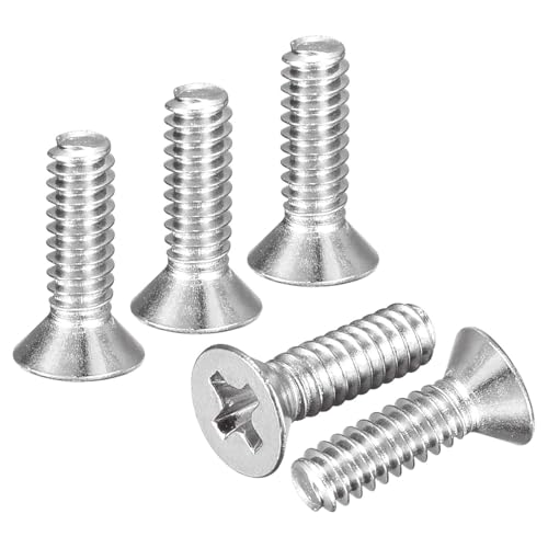 DTGN #4-40x3/8 Phillips Flat Head Machine Screw 304 Silver 50PCS - color: Silver, size: #4-40x3/8"
