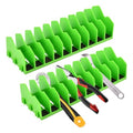 Pliers Organizer 2‑Pack, Expandable 20‑Slot Tool Rack - color: green