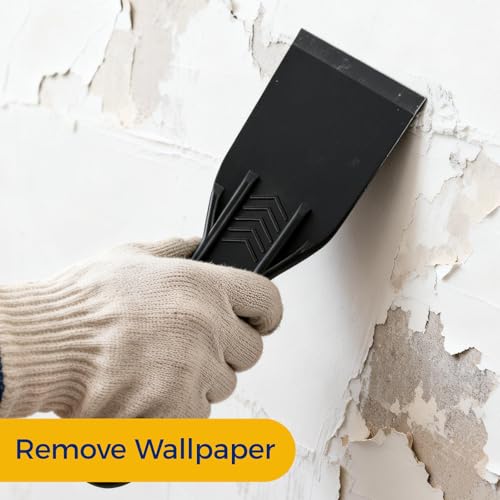 6Pcs Plastic Putty Knife Set, 2 Inch Plastic Putty Filler Knife Scraper, Spackle Tool Paint Scraper for Wall Repair, Wallpaper Removal