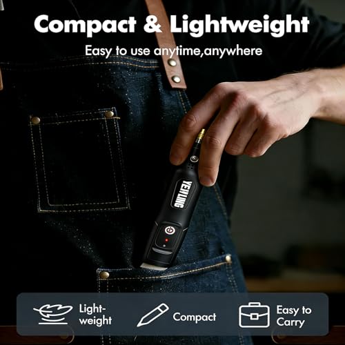 Cordless Rotary Tool, 3.7V Li-Ion 15000rpm Electric DIY Mini Polisher Kit, 72 Pieces Accessories USB Cordless Multi-Tool, Great for Nail Polishing and Light Work