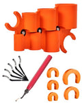 12 Pcs 1/4-1 Inch Depth Gauge and Pipe Deburring Tool, Removal Tools Set for Sharkbite Fittings, Deburring Tool with 5 High Speed Steel Blades,Plumbing Tools Kit for PEX Copper PVC CPVC Pipes