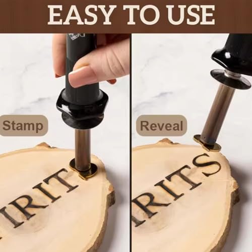 Arokimi Wood Burning Tips,Uppercase Alphabet HotStamps Set for Branding and Personalization of Wood, Leather, and Other Surfaces, Letters