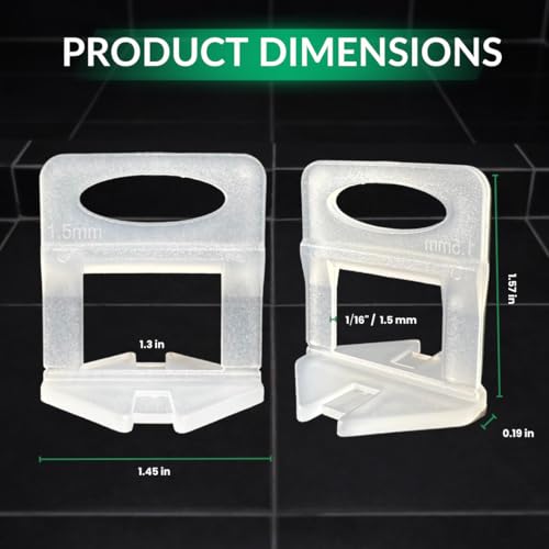 KMS 4000 Tile Spacers 1/16" – Tile Spacer Leveling System for Professional Tile Installation, Consistent Gap Tile Leveling Spacers - color: 4000 Tile Spacers 1/16"