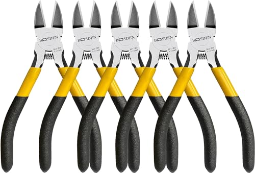 BOOSDEN Wire Cutter 5 inch Cutting Pliers Diagonal Cutter Snipper 5 Pack - size: 5"- 5 Pack