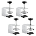 Cabinet Drawer Installation Clamps, 2/4PCS C Clamps Drawer Fixing Clip with Silicone Protect Pad, Woodworking Cabinet Hardware Jig for Door Front Knobs, Pulls Handles Install(Size:4pcs)