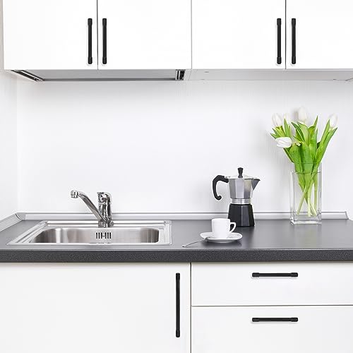 10 Pack 7.5 inch(192mm) Matte Black Kitchen Cabinet Handles Knurled Cabinet Pulls Black Drawer Pulls Kitchen Cabinet Hardware Dresser Handles - color: Matte Black, size: 7-1/2" Hole Center