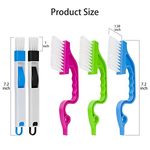 Window Track Cleaning Brush Set, 5 Pack Crevice Cleaning Tools