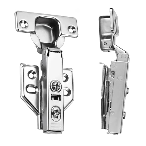 40Pcs Soft Close Full Overlay Cabinet Hinges with Clip-On Plate - color: Full Overlay, size: 40 Pieces