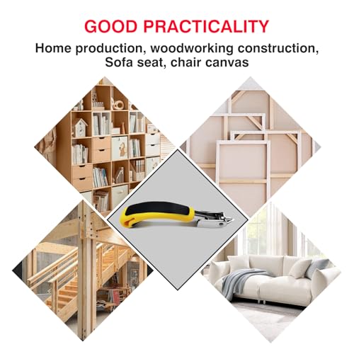 Staple Remover, Heavy Duty Staple Remover Tool,Upholstery Stapler Remover for Carpet,Wood,Floor, Furniture, Construction, Industrial Staple Lifter Removes Flooring, Carton Box Staples(Yellow) - style: 1pc Staple Remover（Yellow）