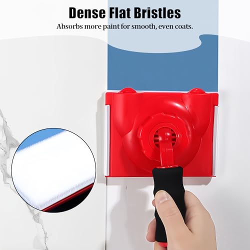 Paint Edge Trimmer Plus 2 Replace Pads, Paint Pad Applicator, Corner Walls and Ceilings Pad Painter, Edge Painting Tool with Painter's Pad Refills for Baseboards, Windows, Doors - size: 2 Pads