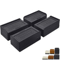 ANNKUT 1.5 inch Furniture Risers, Rectangle Adjustable Risers Blocks for Bed Sofa Table and Couch Lifting,Heavy Duty Support Up to 1,300 Lbs (4 Pack-Black) - color: 1.5 Inch-black(rectangle)