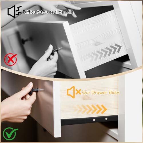 Angoily 12 Inch Bottom Mount Drawer Slides Metal Sliding Rail Hardware Accessories Pair for Smooth Furniture Drawer Operation and Easy Installation