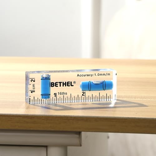 BETHEL Small Level Mini Bubble 90°/180°SpiritLevel,2.95 Inch Shatterproof Cross Check PocketLevel Picture Hanging Levels Tools for Machinist,Construction & Household - color: Blue