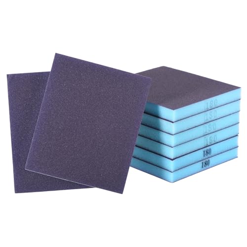8Pcs 180Grit Double-Sided Sanding Sponges, Washable & Reusable - size: 180Grit