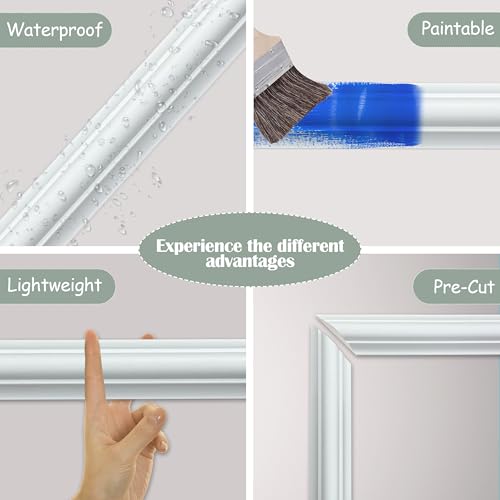 Sunnyglade 3 Frame Precut Wall Molding kit for Interior Wall Décor