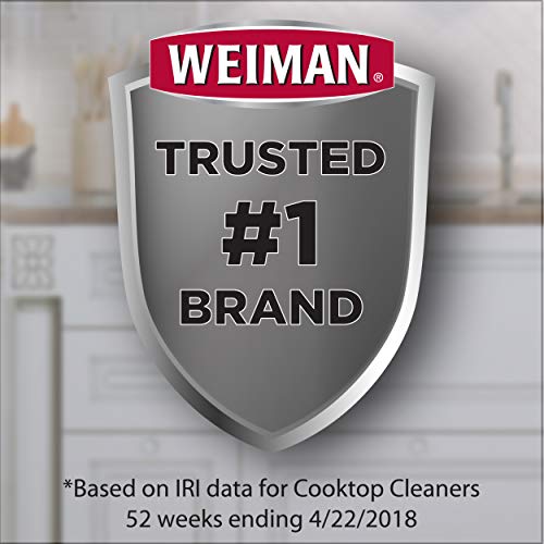 Weiman Cook Top Scrubbing Pads – Gently Clean and Remove Burned-on Food from All Smooth Top and Glass Cooktop Ranges, 3 reusable pads - size: 3 Count (Pack of 1)