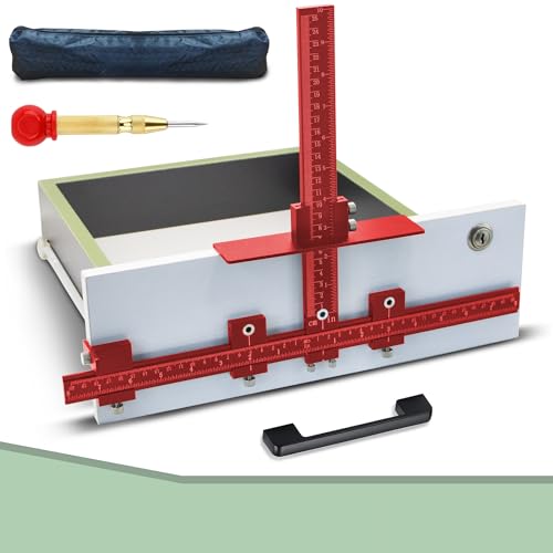 Cabinet Hardware Jig,Aluminum Alloy Cabinet Handle Template Tool-Cabinet Jig for Fast and Accurate Installation of Handles and Pulls (Red) - color: Red