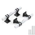 Haliwu 10 Pack 3 Inch White Marble Cabinet Pulls Zinc Black Kitchen Handles - color: White Marble & Black, size: Hole Center Spacing：76mm (3 inch)