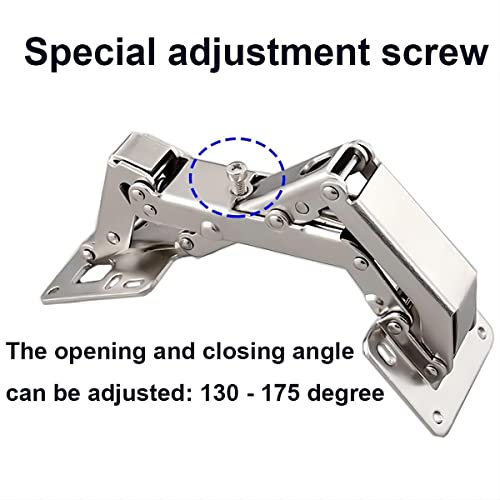 Qrity 2X Pack of Big Kitchen Cabinet Door Hinges Cupboard Door 170 Degree Hinges + 16 Fixing Screws - Large Angle Door Hinges - No Slot Required - Easy to Install (Pack of 2) - size: 2 Pcs Hinges (Pack of 2)