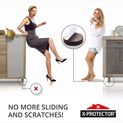 X-PROTECTOR Non Slip Furniture Pads - 8 pcs Premium Furniture Grippers 2"! - size: 8 Round 2"