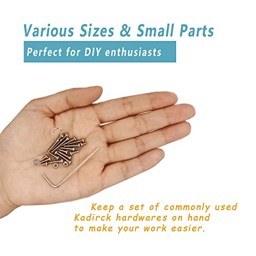 Kadrick 304 Stainless Steel Screws,660 Pcs M2 Screw Assortment,Button Head Socket Cap Screws Kit,M2x4mm,6mm,8mm,10mm,12mm,16mm Metric Bolts Nuts Washers Kit with 1 Hex Allen Wrench - size: SS M2 660Pcs 4-16mm