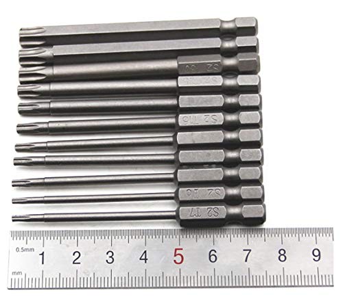 aiyun 11-Piece Shark Vacuum Screwdriver Security Bit Set, S2 Steel Magnetic Security Screwdriver Set 3 Inch Star Driver Bit Set Screwdriver for Shark Vacuum T6-T40 (75mm Length) (Pack of 2) - size: 75mm Length (T6-T40) (Pack of 2)