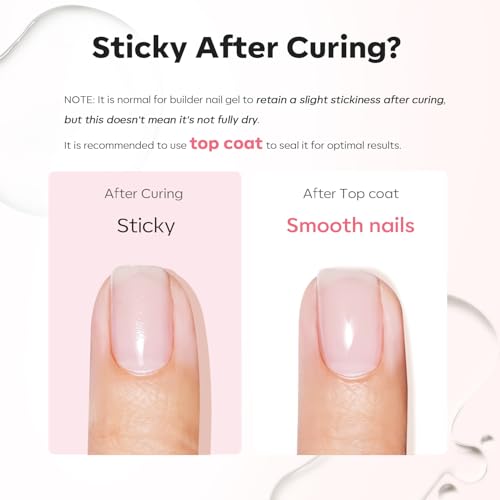 modelones Builder Nail Gel, Clear Builder with Detachable Liner Nail Brush - color: Liner Brush Builder Nail Gel Clear