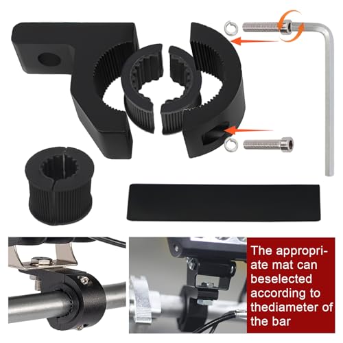4 Pcs LED Light Bar Mounting Brackets, 0.75" 1" 1.25" Tube Clamp, Automotive Aluminum Mount Mounts for ATV UTV Roof Rack Bull Bar Fog Lights, Black - size: 4PCS 0.75“-1.25" Clamp Kit