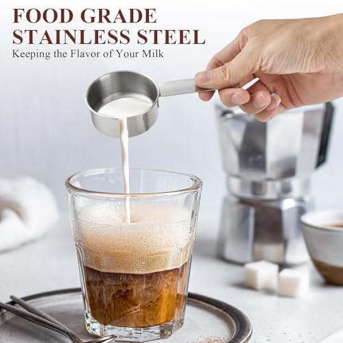 6Pcs Stainless Steel Measuring Cup, 1/4 Cup - 60ml Metal Measuring Cup, Comfortable Hand Feeling Measuring Scoops for Coffee Cooking Baking Kitchen - size: 1/4 cup