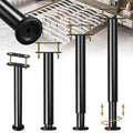 4 Pcs Adjustable Bed Frame Center Support Legs, Heavy Duty Cold Rolled Steel Bed Slat Support Legs With Wider Base, Bed Frame Leg Replacement, Furniture Support Reinforcement Kit, Height 13.8"-23.6" - size: 13.8'' - 23.6'' 4Pcs