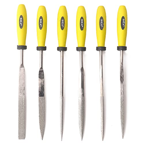 Diamond Needle File Set (6 PIECE Set) 4x160mm - color: Alloy Steel, size: 4x160mm