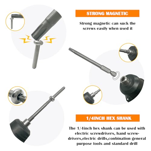 10PCS 4"/100mm T25 Torx Head Screwdriver Bit Set, 1/4 Inch Hex Shank with Quick Release Slot,S2 Steel Magnetic Security Tamper Proof Star 6 Point Screw Driver Kit Tools - color: 100mm/4inch, size: T25