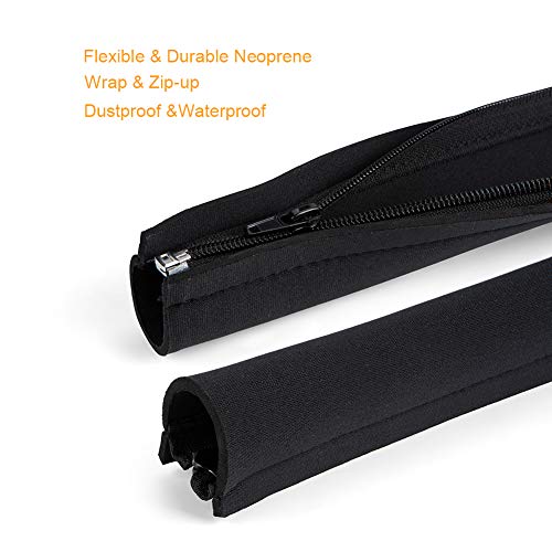 CableCreation Cable Management Sleeve, 19-20 Inch Cord Management Sleeves with Zipper and Bundling Ties for TV/Computer/Home Entertainment Cable Wrap Cover Organizer,4 Pack, Black