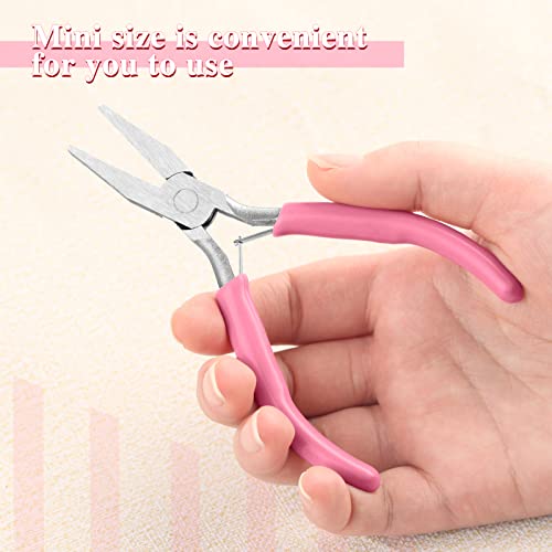 5-Inch Mini Jewelry Pliers - Duckbill with Spring, Smooth Jaws for Jewelry Making, Wire Bending & DIY Hand Tools - style: Flat Nose Pliers