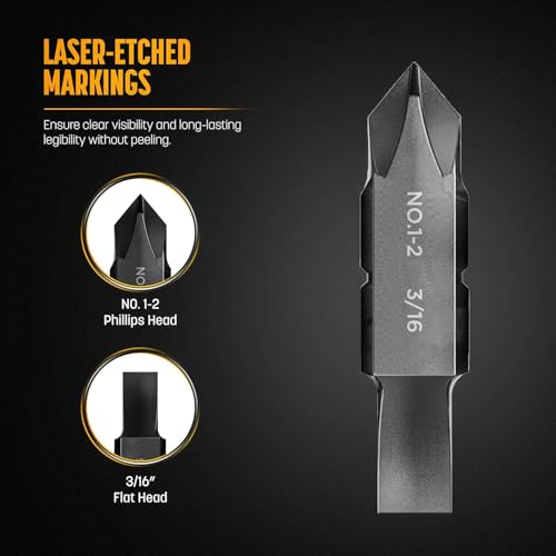 Galvanox Replacement Bits for Leatherman Multi-tools, Flat-Bit Phillips No.1-2 3/16, 10 Piece Set with Holder (59HRC) - style: Bit Set F